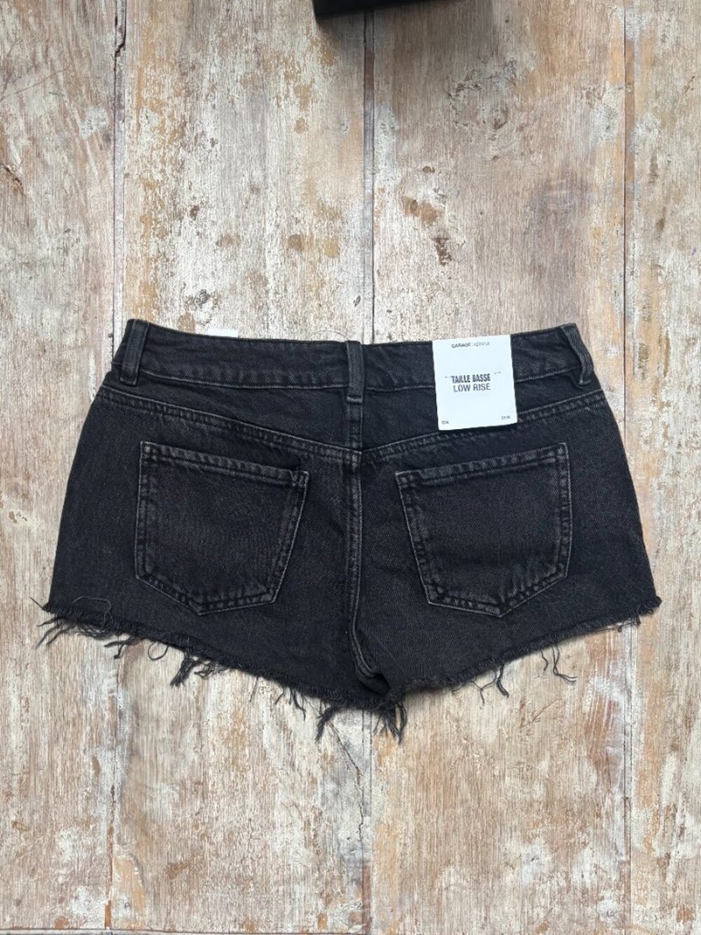 NWT GARAGE Denim, Low Rise Micro Short, Grey Abyss, Size 26W